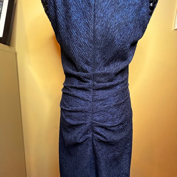 Xscape Navy Black Cocktail Fitted Knee Length Formal Dress SZ 8 Wedding Party - Picture 7 of 15